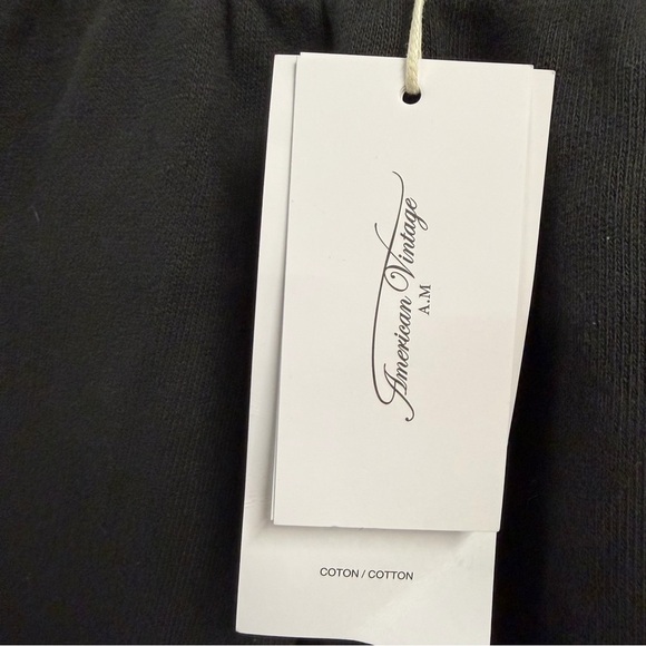 American Vintage Izu Bird Joggers Black Pants sweatpants Revolve NWT 6 S - Picture 4 of 8